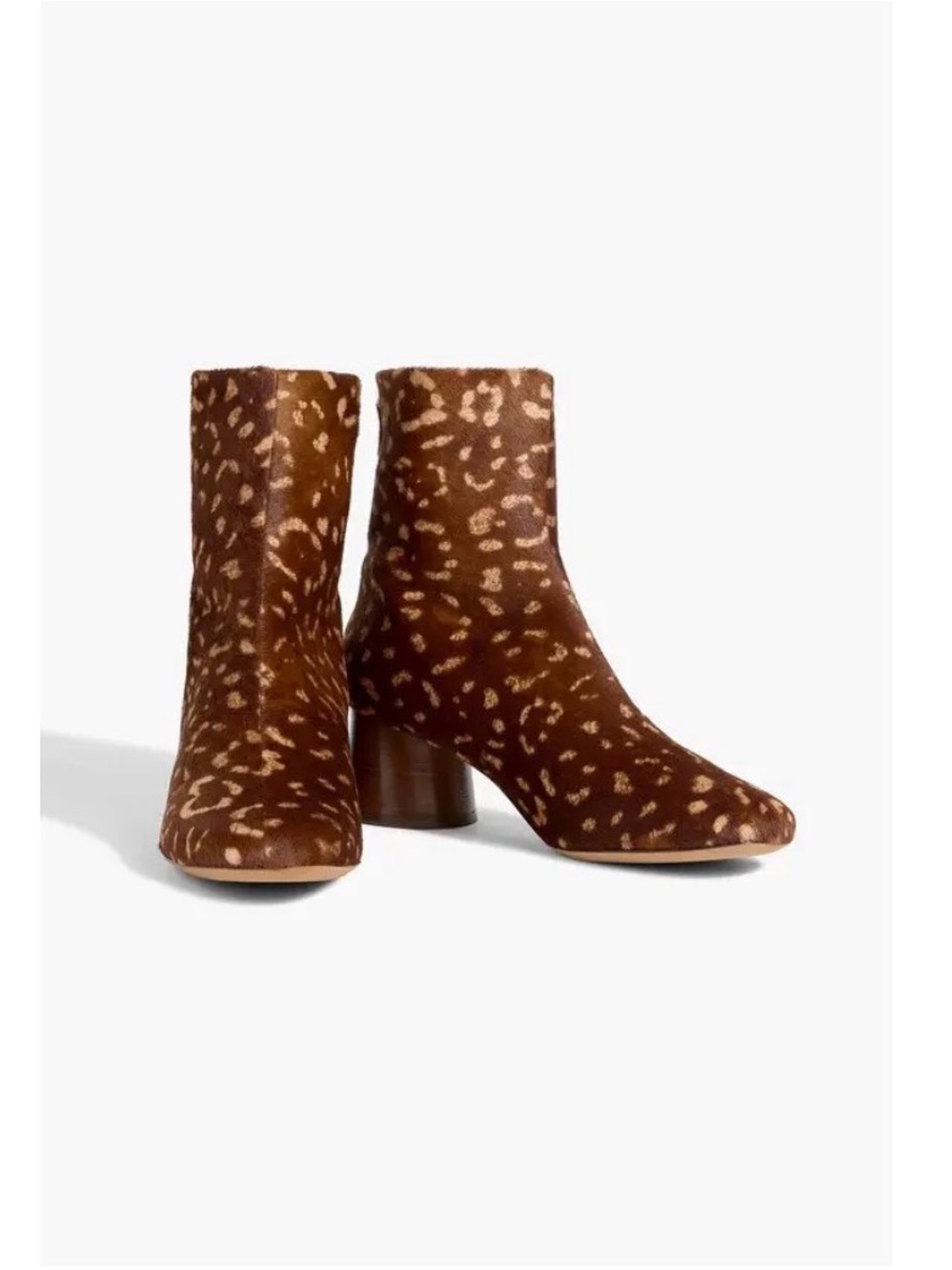 Mansur Gavriel Calf Hair Ankle Boots - Brown & Tan